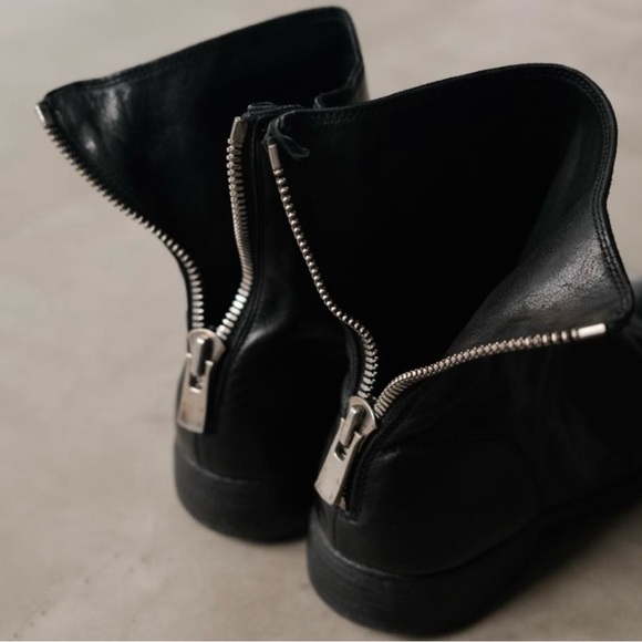 NEW! Guidi 986 Black Calf Full Grain Back Zip Ankle Boots